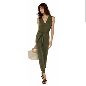 Heartloom Rivky Knit Jumpsuit in Olive Green XL NWOT